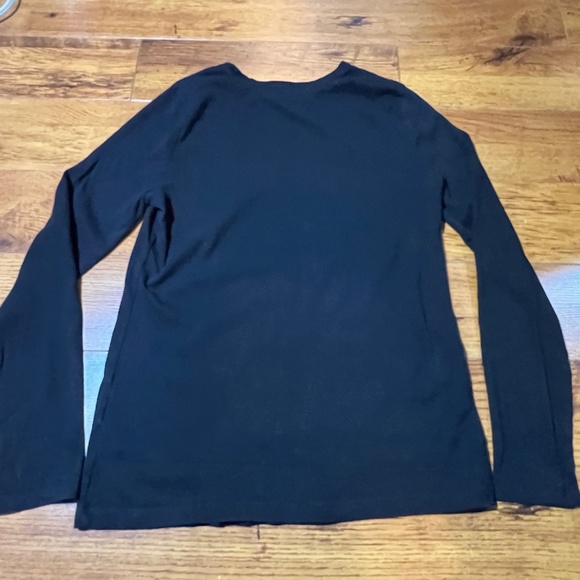 Jessica - Long Sleeve Black Cotton Shirt - Size M (10-12) - Picture 4 of 4